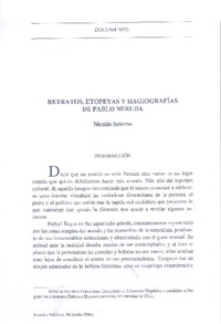 Retratos, etopeyas y hagiografías de Pablo Neruda  [artículo] Nicolás Salerno.