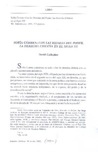 Sofia Correa: con las riendas del poder  [artículo] David Gallagher.