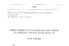 Sofia Correa: con las riendas del poder  [artículo] David Gallagher.