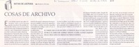 Cosas de archivo  [artículo] Roberto Merino.