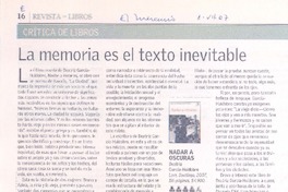 La memoria es el texto inevitable  [artículo] Javier Edwards.