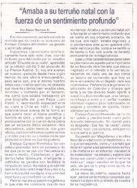 Amaba a su terruño natal con la fuerza de un sentimiento profundo  [artículo] Mateo Martinic B.