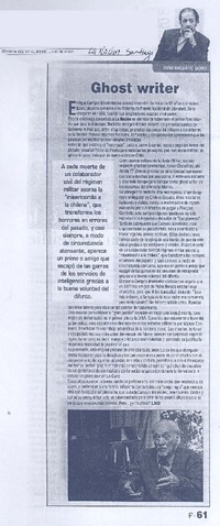 Ghost writer  [artículo]Ricarte Soto.