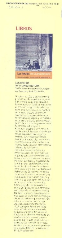Los Hechos de la arquitectura  [artículo].