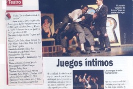 Juegos íntimos  [artículo] Italo Passalacqua C.