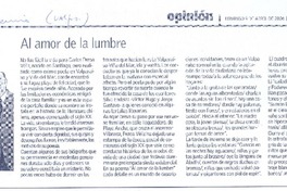 Al amor de la lumbre  [artículo] Hugo Rolando Cortés.