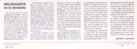 Holocausto en la memoria  [artículo] Antonio J. Salgado.