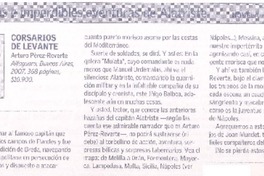 Corsarios de levante  [artículo] Hernán Poblete Varas.