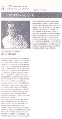 El Nuevo proyecto de Tromben  [artículo].