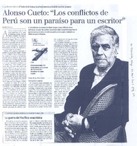 Alonso Cueto: "los conflictos de Perú son un paraíso para un escritor"  [artículo] Roberto Careaga C.