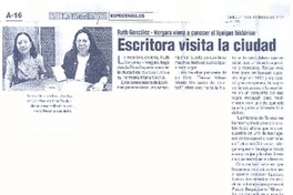 Escritora visita la ciudad  [artículo].