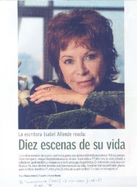 diez escenas de su vida  [artículo] Claudia Aldana.