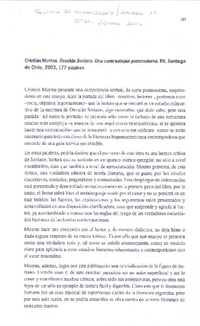 Osvaldo Soriano : una contrautopía postmoderna [artículo] Soledad Chávez Fajardo.