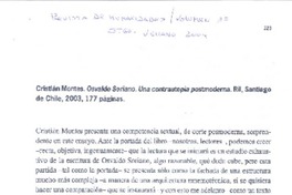 Osvaldo Soriano : una contrautopía postmoderna [artículo] Soledad Chávez Fajardo.