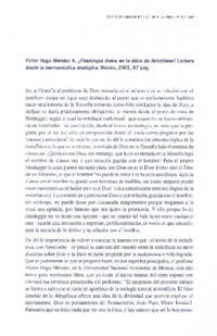 ¿Filantropía divina en la ética de Aristóteles?  [artículo] Rodrigo Frías Urrea.