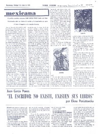 "El escritor no existe, existen sus libros" (entrevista)  [artículo] Elena Poniatowska.