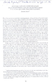 Reivindicación del Conde Don Julián  [artículo] Daniela Flesler.