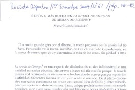 Rueda y más rueda en La rueda de Chicago de Armando Romero  [artículo] Manuel Cortés Castañeda.