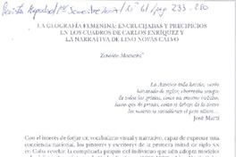 La geografía femenina  [artículo] Zenaida Madurka.