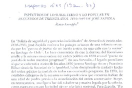 Espectros de lo subalterno y lo popular en Recuerdos de treinta años  [artículo] Alvaro Kaempfer.