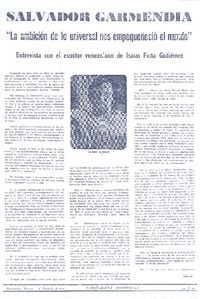 "La ambición de lo universal nos empequeñeció el mundo" (entrevista)  [artículo] Isaías Peña Gutiérrez.