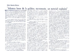 Entrevista con Jorge Eduardo Eielson  [artículo] Jean Michel Fossey.