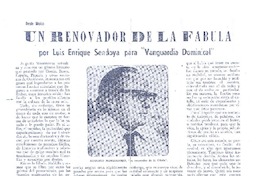 Un renovador de la fábula (entrevista)  [artículo] Luis E. Sendoya.
