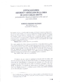 Juntacadáveres: absurdo y abyección en la obra de Juan Carlos Onetti  [artículo]Roberto Pinheiro Machado.