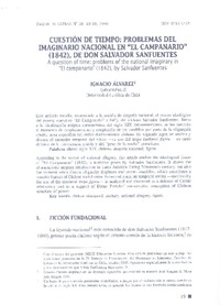 Cuestión de tiempo: problemas del imaginario nacional en "El campanario" (1842), de don Salvador Sanfuentes  [artículo]Ignacio Alvarez.