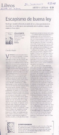 Escapismo de buena ley  [artículo] Camilo Marks.