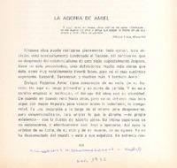 La agonía de Amiel  [artículo] Eugenio Cobo.