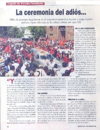 La ceremonia del adiós --  [artículo] Mario Rodíguez Órdenes.