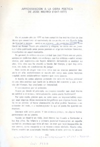 Aproximación a la obra poética de José Hierro  [artículo] Aurora de Albornoz.