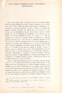 Los vasos comunicantes: realidad e irrealidad  [artículo] José Hernández Vargas.