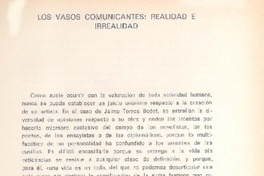 Los vasos comunicantes: realidad e irrealidad  [artículo] José Hernández Vargas.