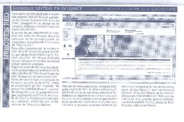 Gabriela Mistral en internet.  [artículo].