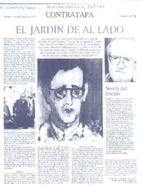 El jardín de al lado  [artículo] Miguel de Loyola.