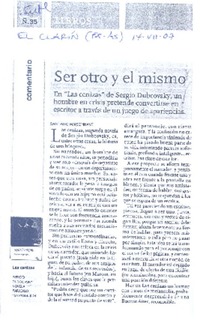 Ser otro y el mismo  [artículo] Santiago Maisonnave.