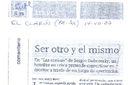 Ser otro y el mismo  [artículo] Santiago Maisonnave.