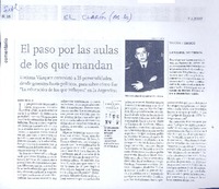 El paso por las aulas de los que mandan  [artículo] María Seoane.