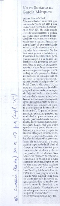 No es Soriano ni García Márquez  [artículo] Jorge Victoriano Alonso.