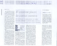 El enorme placer de contar cuentos  [artículo] Susana Rosano.