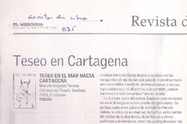 Teseo en Cartagena  [artículo] Pedro Gandolfo.