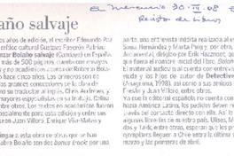 Bolaño salvaje  [artículo].