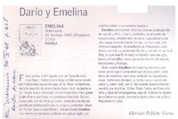 Darío y Emelina  [artículo] Hernán Poblete Varas.