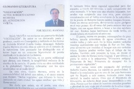 Vegetación  [artículo] Miguel Ramírez.