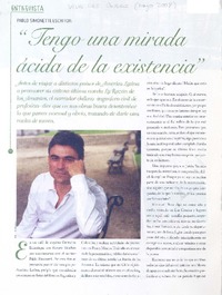"Tengo una mirada ácida d la existencia" (entrevista)  [artículo].