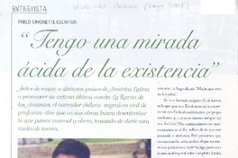 "Tengo una mirada ácida d la existencia" (entrevista)  [artículo].