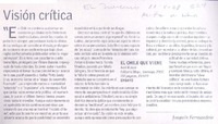 Visión crítica  [artículo] Joaquín Fermandois.
