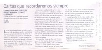 Cartas que recordaremos siempre  [artículo] Mario Valdovinos.
